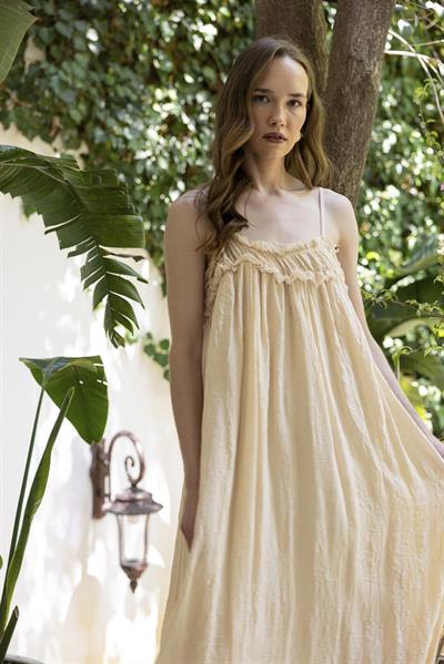 3317 İP ASKILI ELBİSE TAŞ