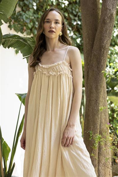 3317 İP ASKILI ELBİSE TAŞ