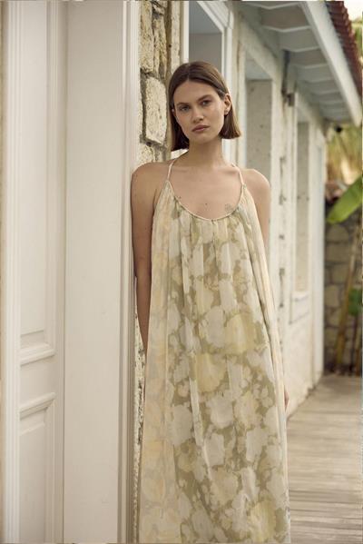 3321 ASKILI DÖKÜMLÜ ELBİSE TAŞ