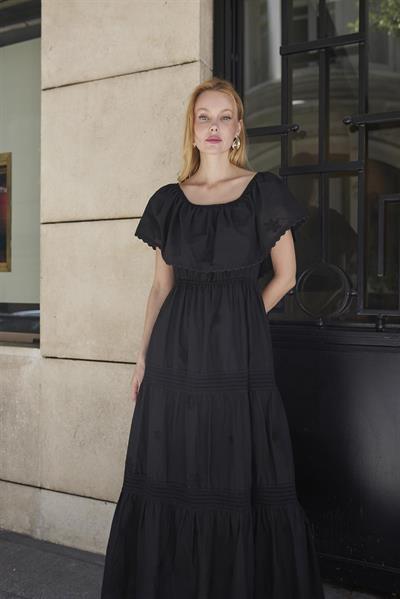 3324 DANTELLİ ELBİSE SİYAH