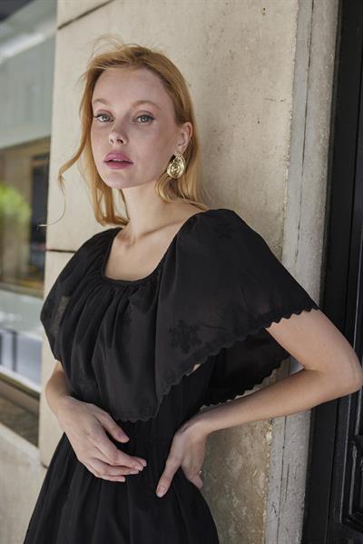 3324 DANTELLİ ELBİSE SİYAH