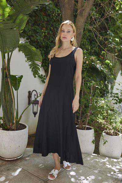 3325 ASKILI KETEN ELBİSE SİYAH