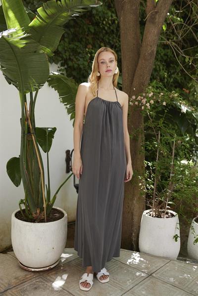 3344 ASKILI ELBİSE ANTRASİT