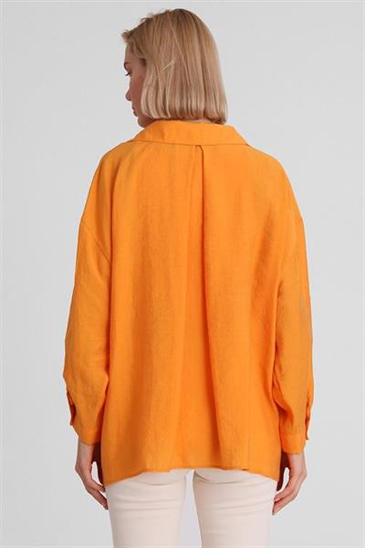 4612 DÜŞÜK OMUZLU OVERSİZE GÖMLEK ORANGE