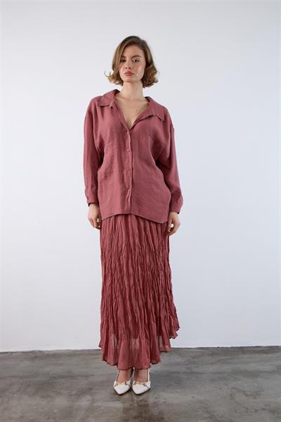 4612 DÜŞÜK OMUZLU OVERSİZE GÖMLEK TARÇIN