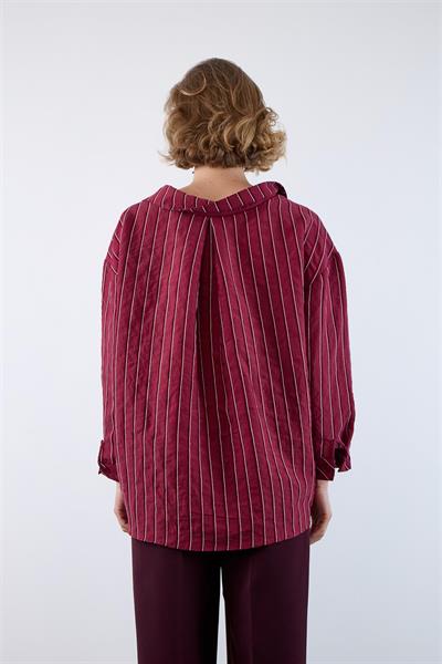 4758 OVERSIZE GÖMLEK(4612) BORDO