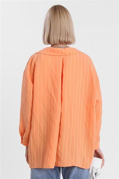 4758 OVERSIZE GÖMLEK(4612) ORANGE