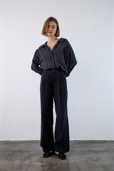 4758 OVERSIZE GÖMLEK(4612) SİYAH