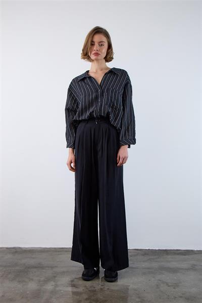 4758 OVERSIZE GÖMLEK(4612) SİYAH