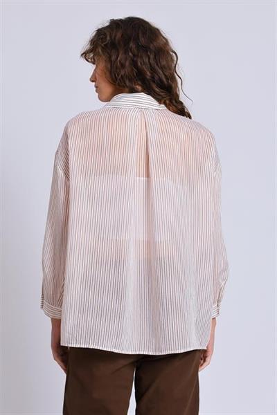 4904 DÜŞÜK OMUZLU GÖMLEK (4612) KAHVE