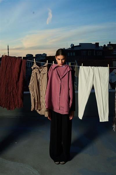 4906 ÇİZGİLİ GÖMLEK BORDO