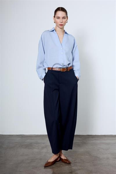 4906 ÇİZGİLİ GÖMLEK MAVİ-BEYAZ ÇİZGİ