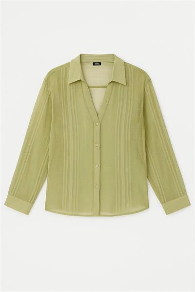 4914 TRANSPARAN GÖMLEK ADAÇAYI YEŞİL