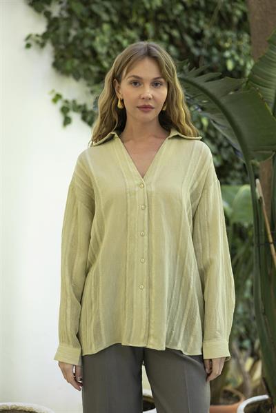 4914 TRANSPARAN GÖMLEK ADAÇAYI YEŞİL