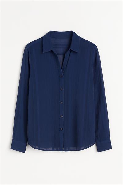 4914 TRANSPARAN GÖMLEK LACİVERT