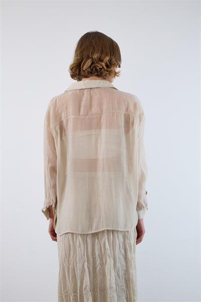 4924 OVERSIZE İPEKSİ GÖMLEK TAŞ