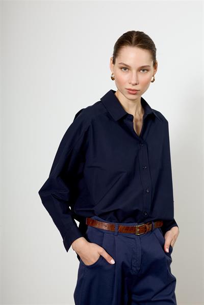 4943 POPLİN GÖMLEK LACİVERT