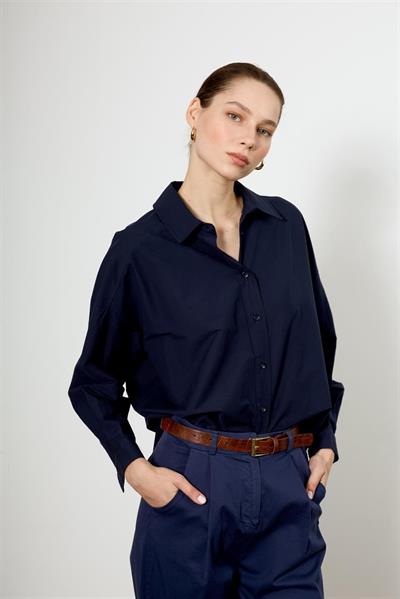 4943 POPLİN GÖMLEK LACİVERT