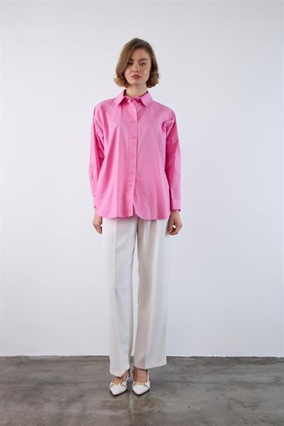 4943 POPLİN GÖMLEK PEMBE