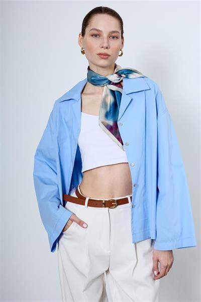 4952 OVERSIZE GÖMLEK BEBE MAVİ
