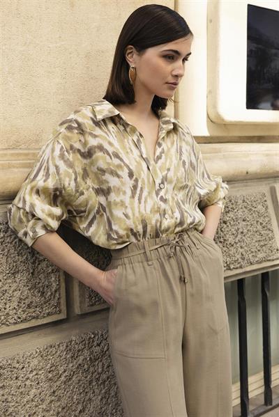 4962 DESENLİ OVERSIZE GÖMLEK HAKİ