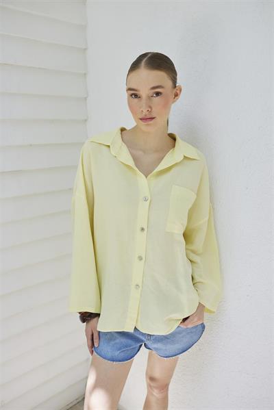 4977 OVERSIZE GÖMLEK SARI