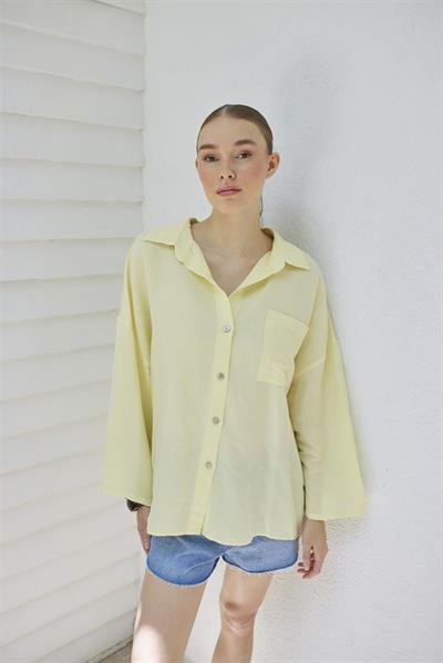 4977 OVERSIZE GÖMLEK SARI