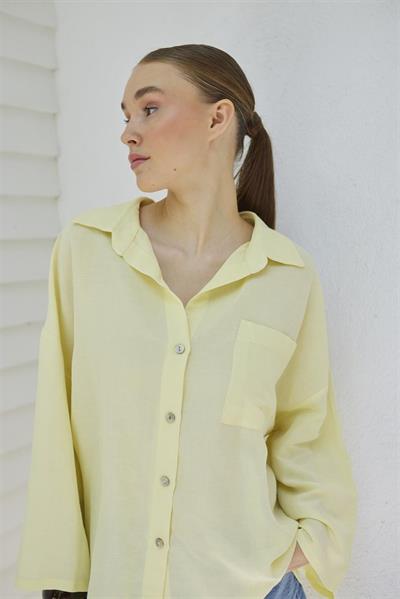 4977 OVERSIZE GÖMLEK SARI