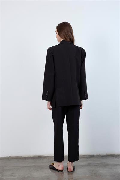 50109 PENSLİ HAVUÇ PANTOLON SİYAH