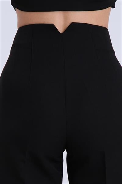 50109 PENSLİ HAVUÇ PANTOLON SİYAH