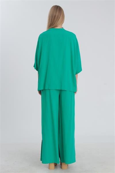 50374 KOLYE DETAYLI TAKIM ÇİMEN YEŞİLİ