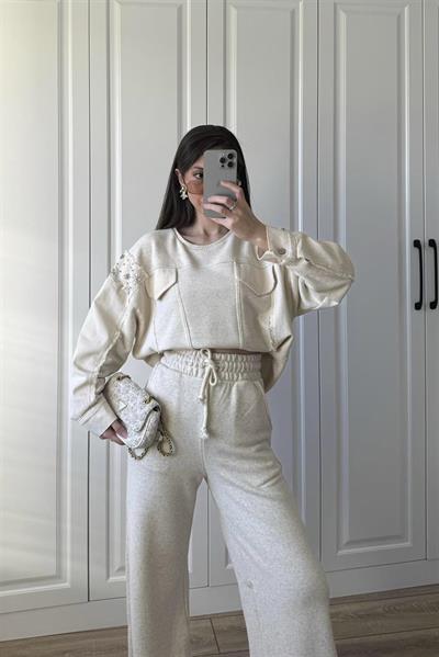 50679 ZARA SWEAT PANTOLON TAKIM TAŞ