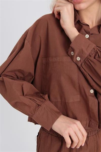 50757 GÖMLEK PANTOLON TAKIM KAHVE