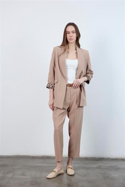 50938 KEMERLİ PANTOLON BEJ