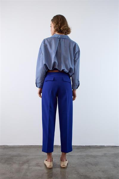 50938 KEMERLİ PANTOLON SAX