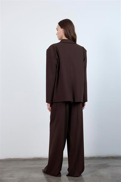 50949 POLİVİSKON PANTOLON KAHVE