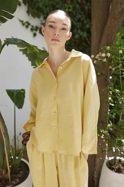 50957 GÖMLEK PANTOLON TAKIM KOYU SARI