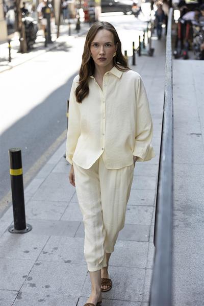 50957 GÖMLEK PANTOLON TAKIM SARI