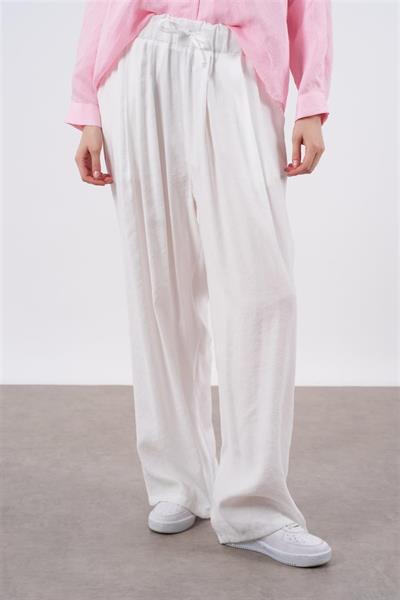 50962 LASTİKLİ PANTOLON BEYAZ