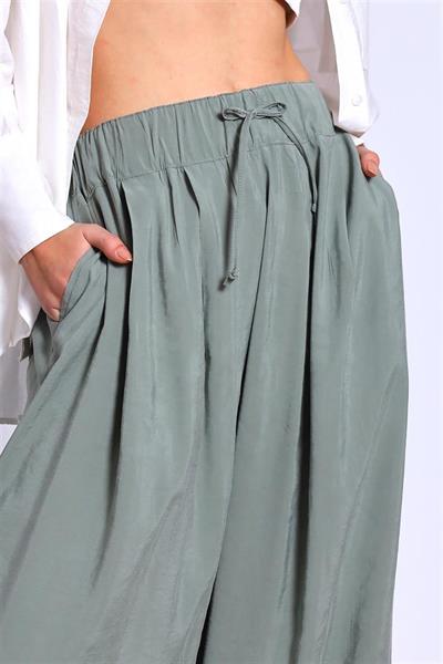 50962 LASTİKLİ PANTOLON ÇAĞLA YEŞİL