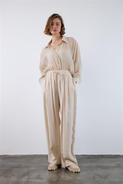 50962 LASTİKLİ PANTOLON TAŞ