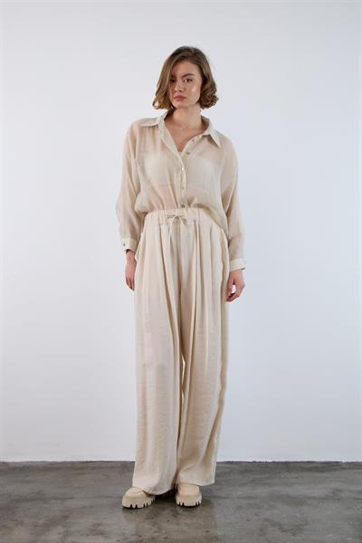 50962 LASTİKLİ PANTOLON TAŞ