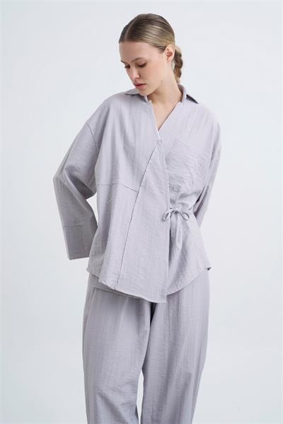 50970 BLUZ PANTOLON TAKIM AÇIK GRİ