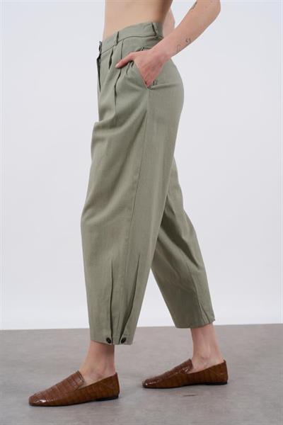 50976 KETEN PANTOLON HAKİ