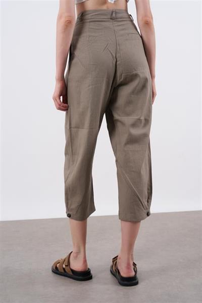 50976 KETEN PANTOLON KAHVE