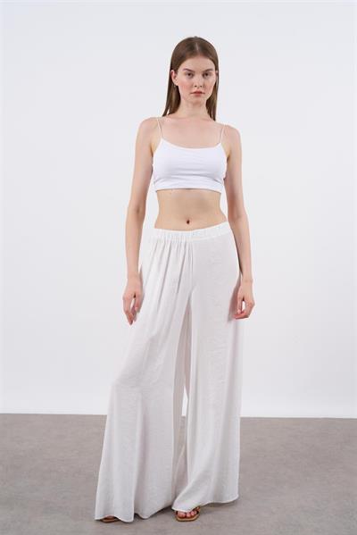 50979 LASTİKLİ PANTOLON BEYAZ