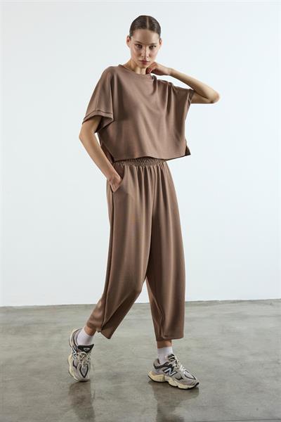 50986 TİŞÖRT PANTOLON TAKIM KAHVE