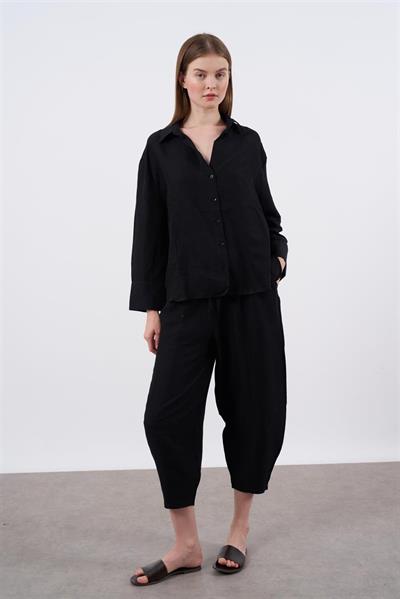 50987 GÖMLEK PANTOLON TAKIM SİYAH