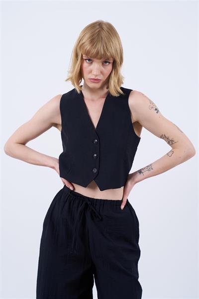 51002 YELEK PANTOLON TAKIM SİYAH