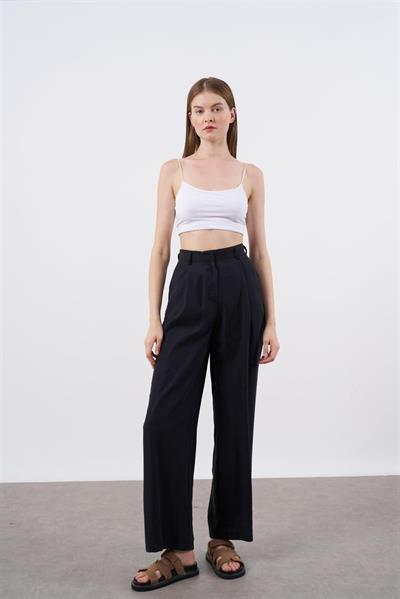 51020 TENCEL PANTOLON SİYAH